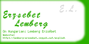 erzsebet lemberg business card